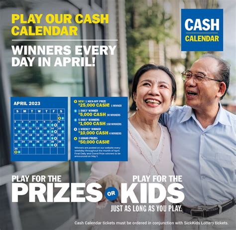 sickkids lottery 2023 calendar|2023 could be your lucky year! Play the .
